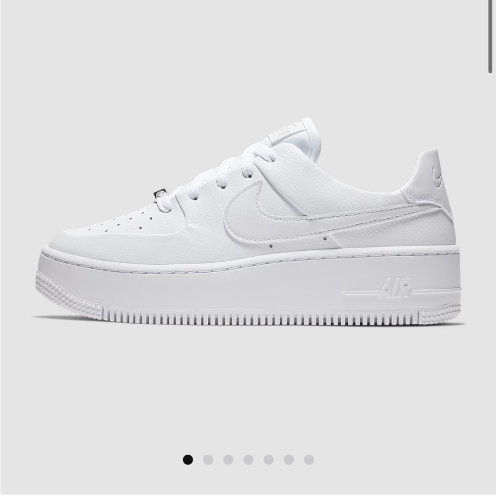 Nike Platform Air Force 1 AF1 White Womens Sneakers Size 7.5